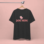 Dog Mom T-Shirt — Pink Paw Graphic Tee for Dog Lovers