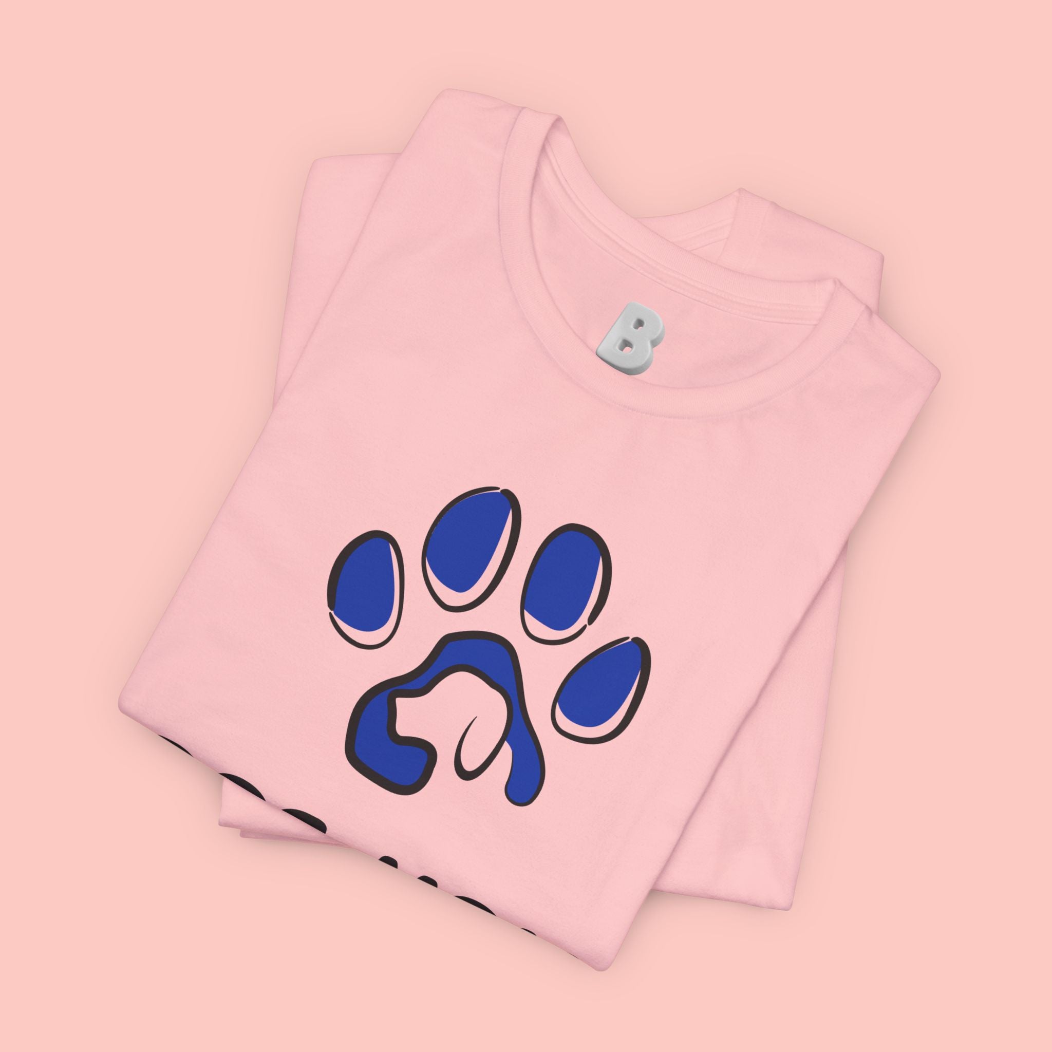 Dog Mom T-Shirt – Blue Paw Graphic "Dog Mom: It's Not a Hobby, It's a Lifestyle"