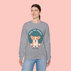 Stay At Home Dog Mom Crewneck Sweatshirt — Cute Corgi Graphic Sweatshirt
