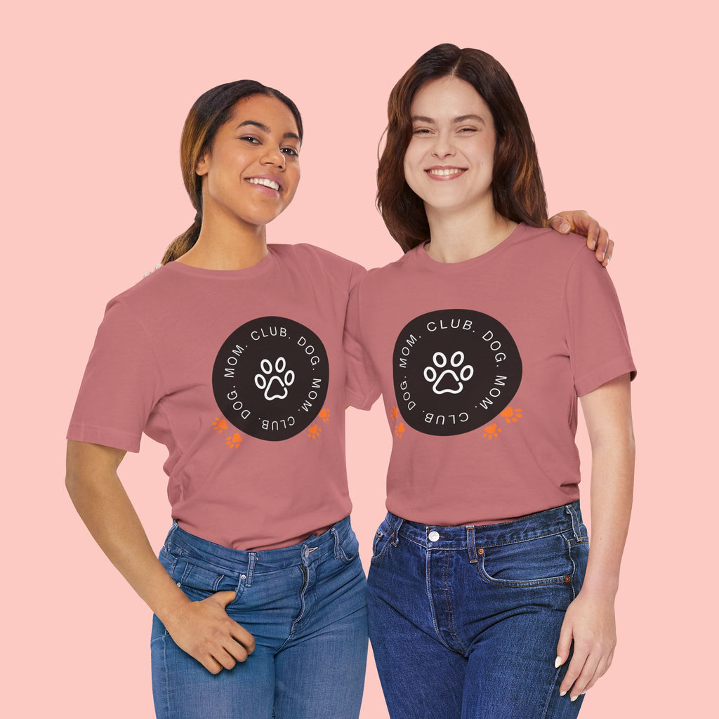 Dog Mom Club T-Shirt — Paw Print Graphic Tee for Pet Lovers