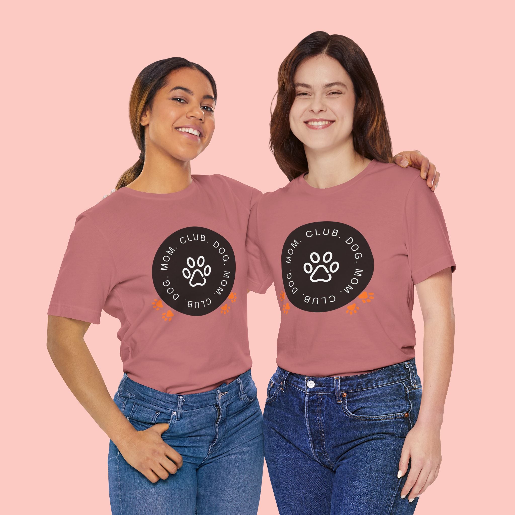Dog Mom Club T-Shirt — Paw Print Graphic Tee for Pet Lovers