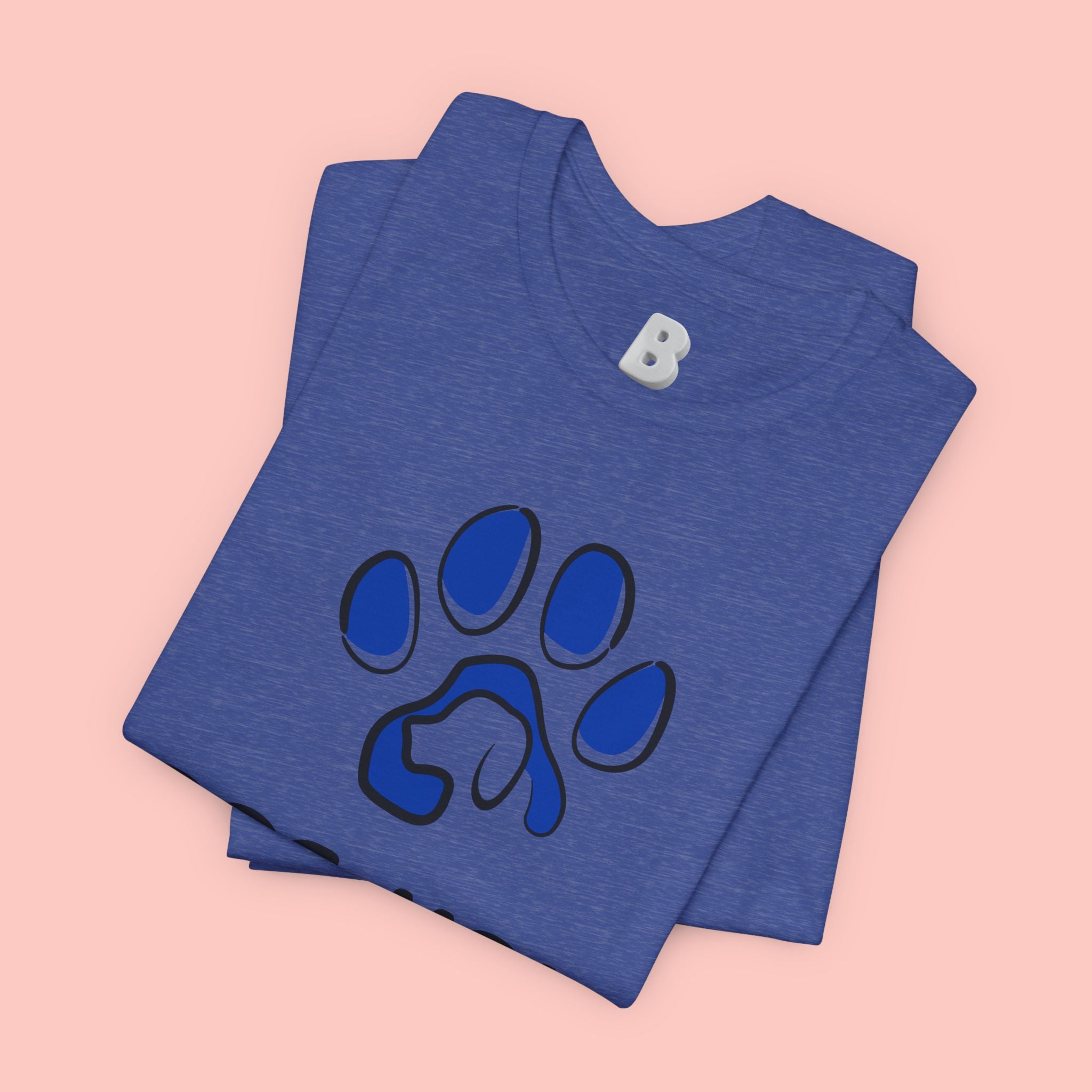 Dog Mom T-Shirt – Blue Paw Graphic "Dog Mom: It's Not a Hobby, It's a Lifestyle"