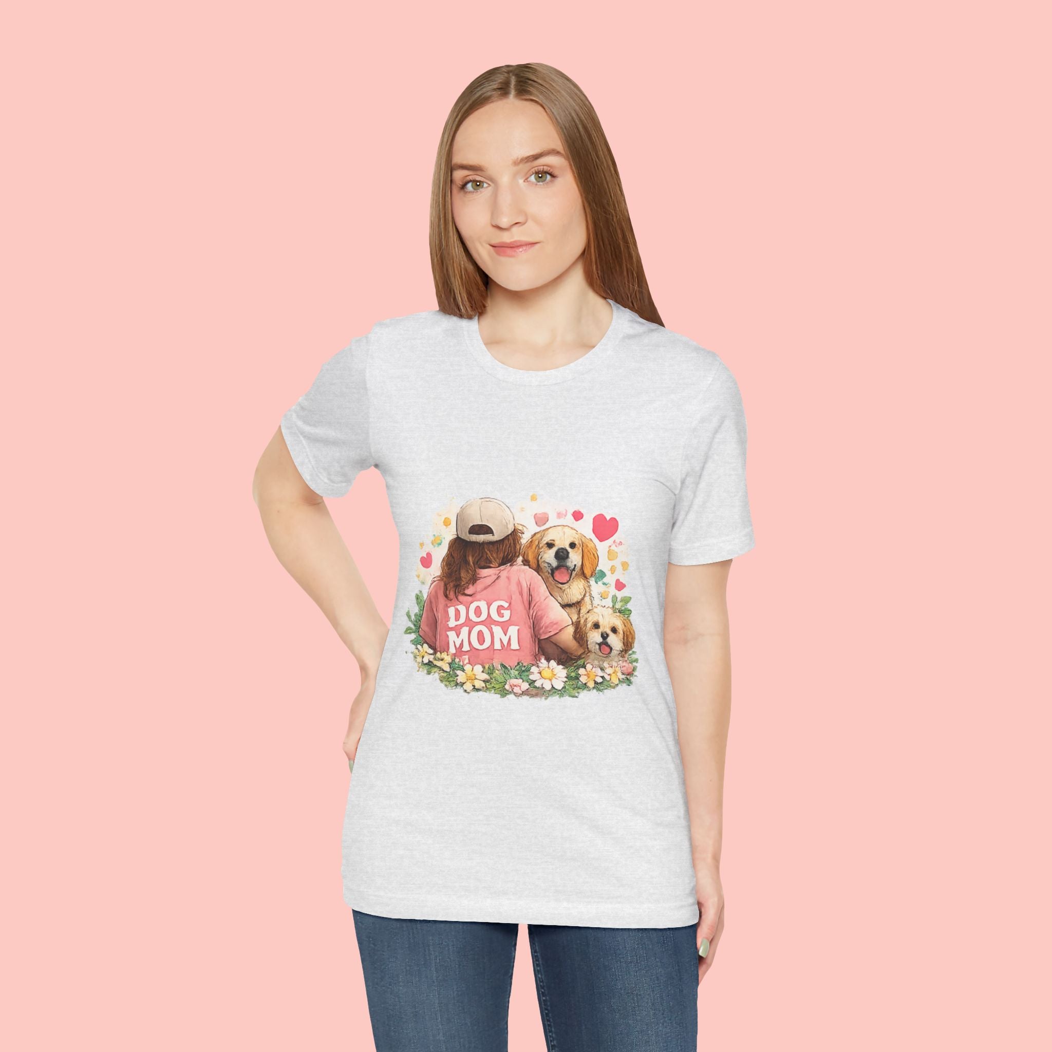 Dog Mom T-Shirt — Cute Floral Puppy Tee for Dog Lovers