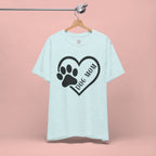 Dog Mom Heart Paw T-Shirt