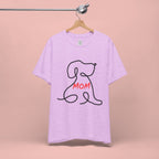 Mom Dog T-Shirt — Minimal Line Art Puppy Tee for Dog Moms, Mother's Day Gift