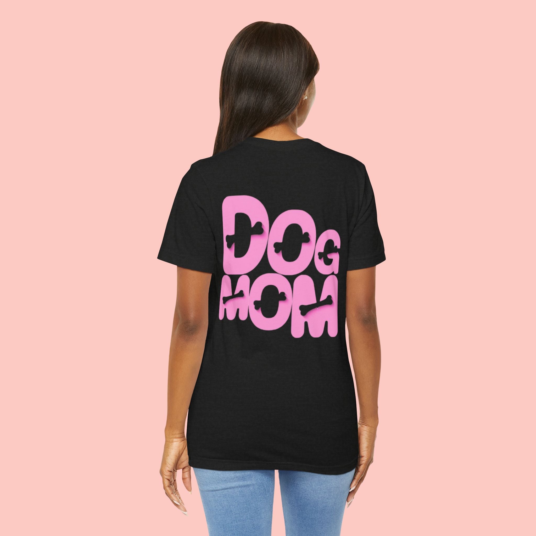 Dog Mom T-Shirt — Retro Pink Graphic Tee for Pet Lovers