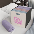 Storage Box — "Dog Mom" Felt Bin (Pet Toy & Accessory Organizer)