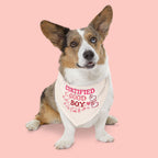Certified Good Boy Pet Bandana Collar - Pink Paw Print Dog Scarf