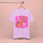 Dog Mom T-Shirt — Cute Pink "D for Dog, M for Mom" Graphic Tee