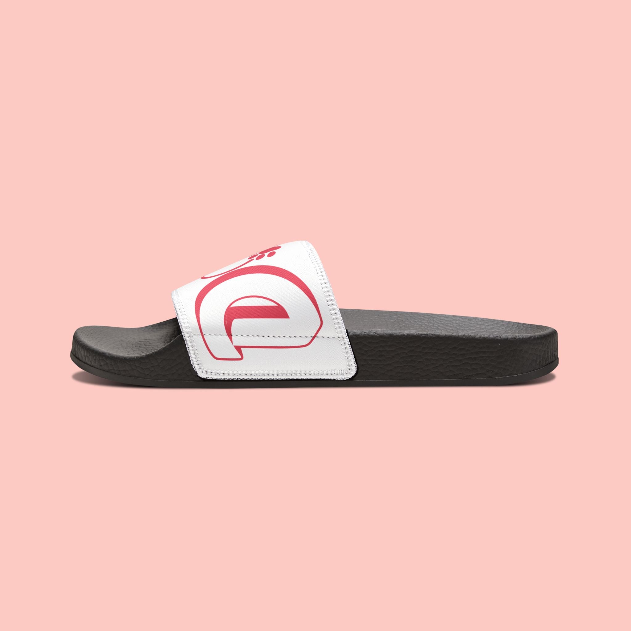 Sandals — 'Dog Mama' White Removable-Strap Slide Sandals