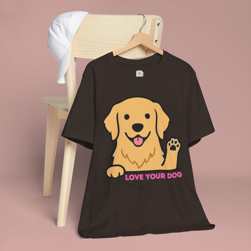 Love Your Dog Tee — Cute Golden Retriever Graphic T-Shirt