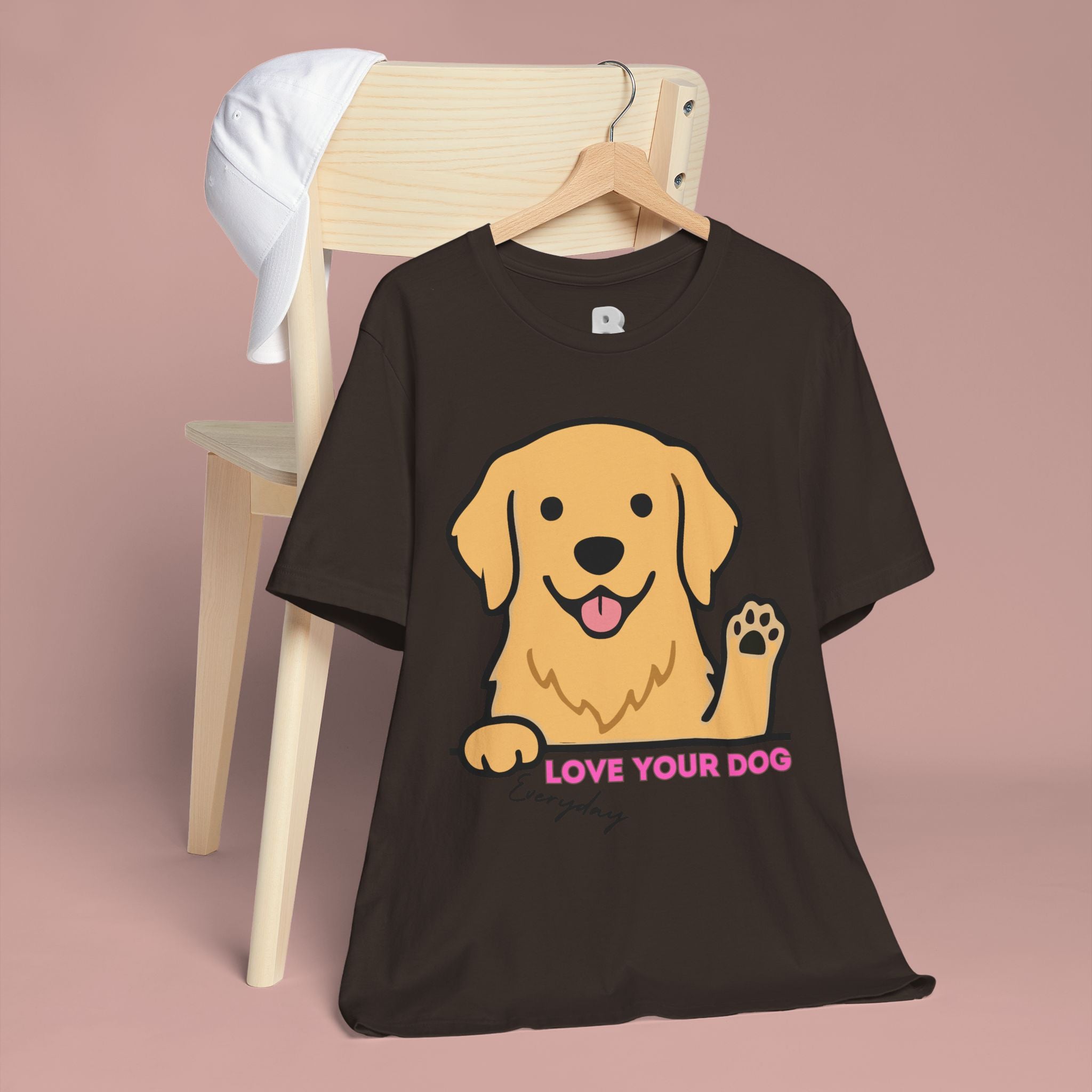 Love Your Dog Tee — Cute Golden Retriever Graphic T-Shirt