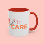 Accent Coffee Mug - "Growing Hair I Don't Care" Floral Script Coffee Mug