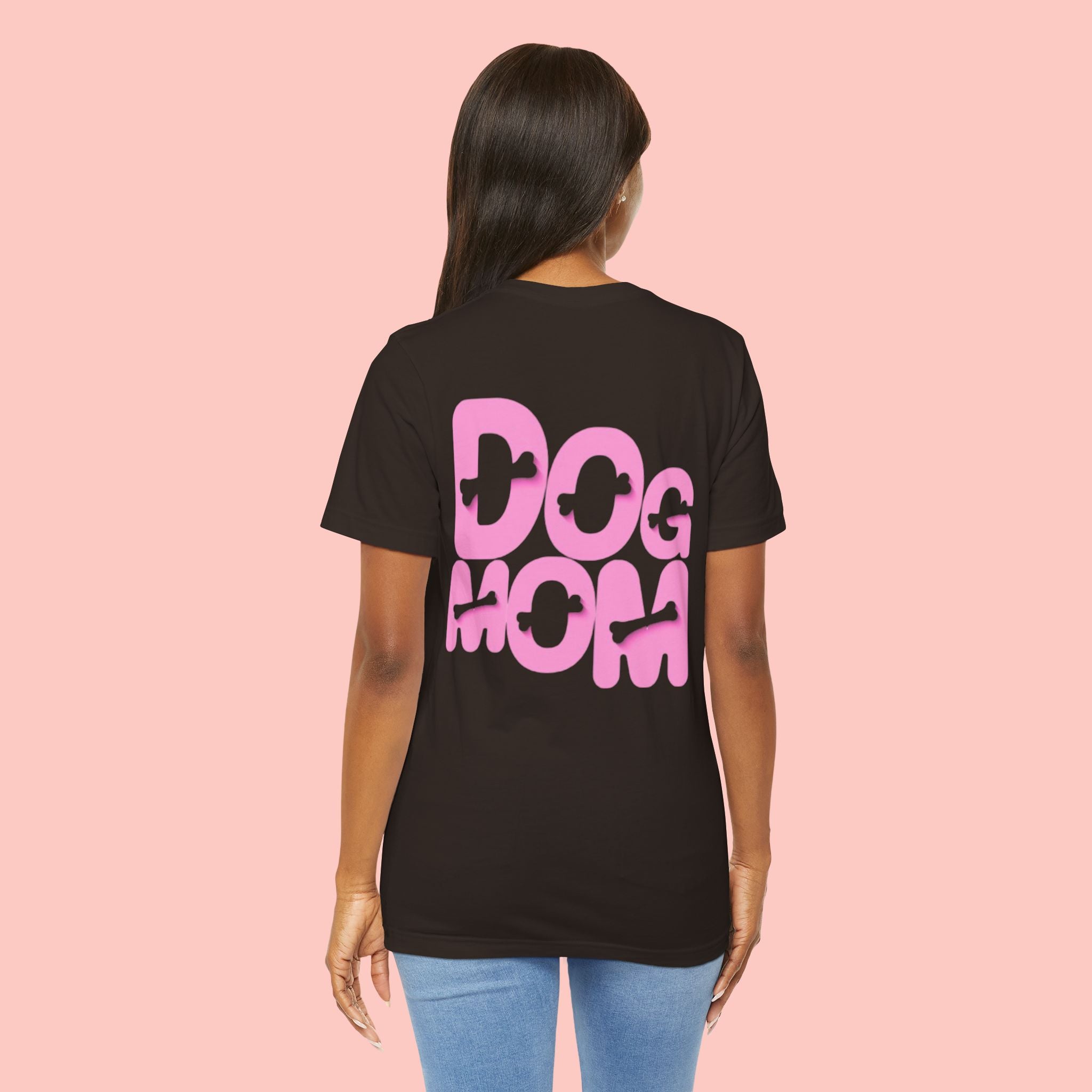 Dog Mom T-Shirt — Retro Pink Graphic Tee for Pet Lovers