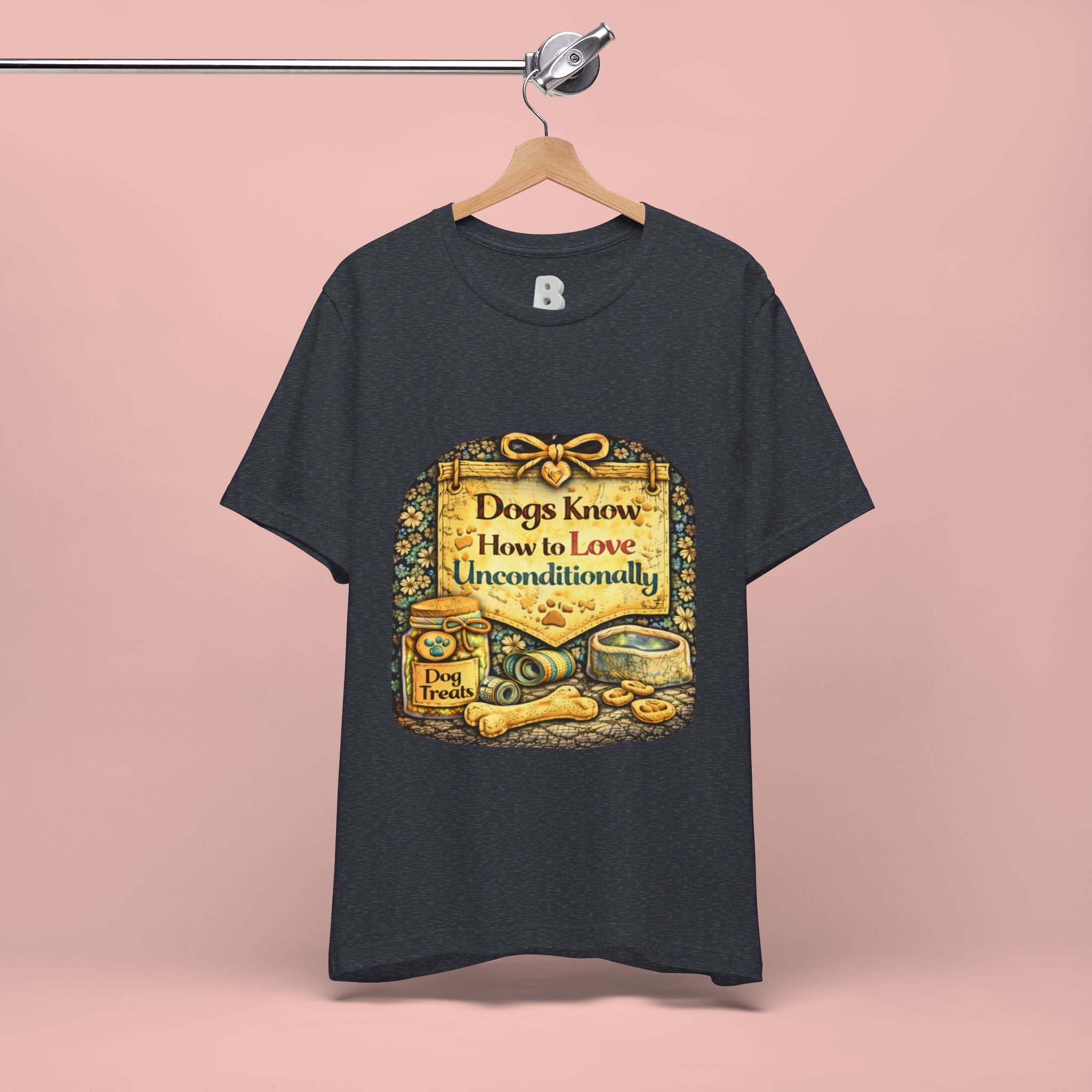 Dog Lovers T‑Shirt – "Dogs Know How to Love Unconditionally" Vintage Design