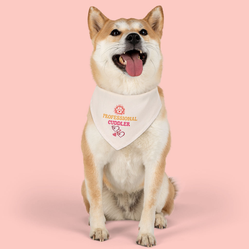 Pet Bandana — "Professional Cuddler" Cute Dog & Cat Collar Accessory