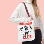 Dog Mom Club Tote Bag – Cute Paw Print Canvas Tote for Dog Lovers