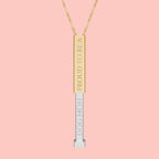 Hidden Message Sliding Bar Necklace — Engravable Secret Message Pendant