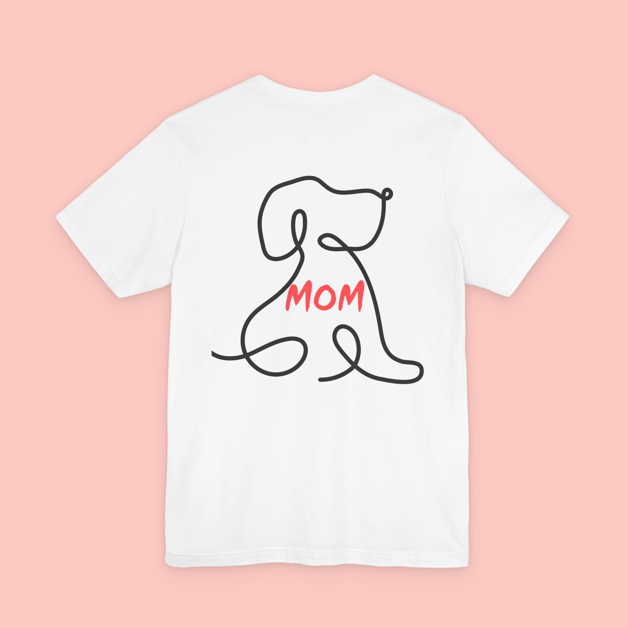 Mom Dog Line Art Tee — Mother's Day Pet Mom T‑Shirt