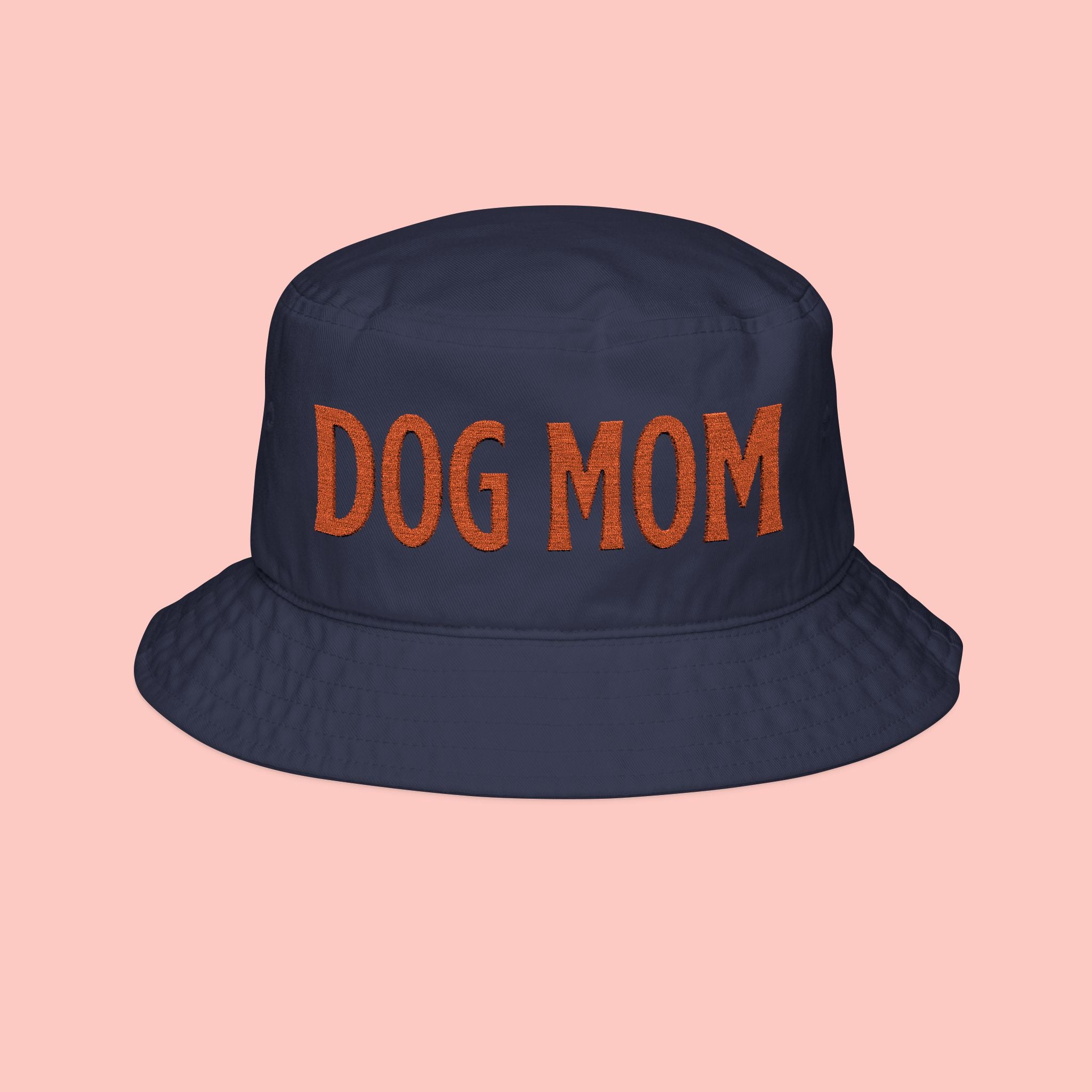Dog Mom Embroidered Bucket Hat — Casual Pet Lover Sun Hat