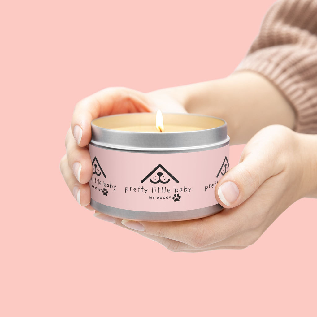 Tin Candle — "Pretty Little Baby" Scented Tin Candle (Pet-Themed Gift)