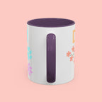 Dog Mom Club Accent Coffee Mug – Colorful Paw Print 11/15oz