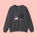 Crewneck Sweatshirt — "Pawprints Everywhere I Go" Dog Lover Graphic