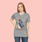 Cuddles Over Everything Tee — Boy Hugging Dog Animal Lover T-Shirt