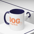 Dog Mama Coffee Mug — Cute Heart Accent Ceramic Mug (11/15 oz)