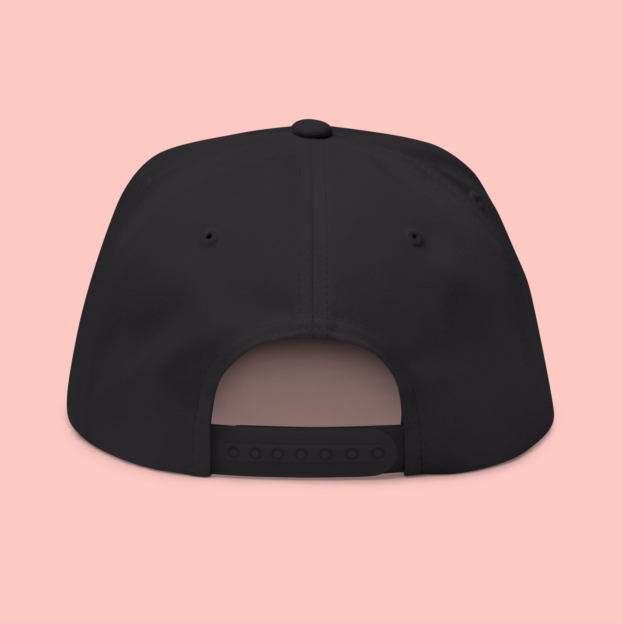 Dog Mom Embroidered Flat Bill Cap — Paw Print Snapback Hat