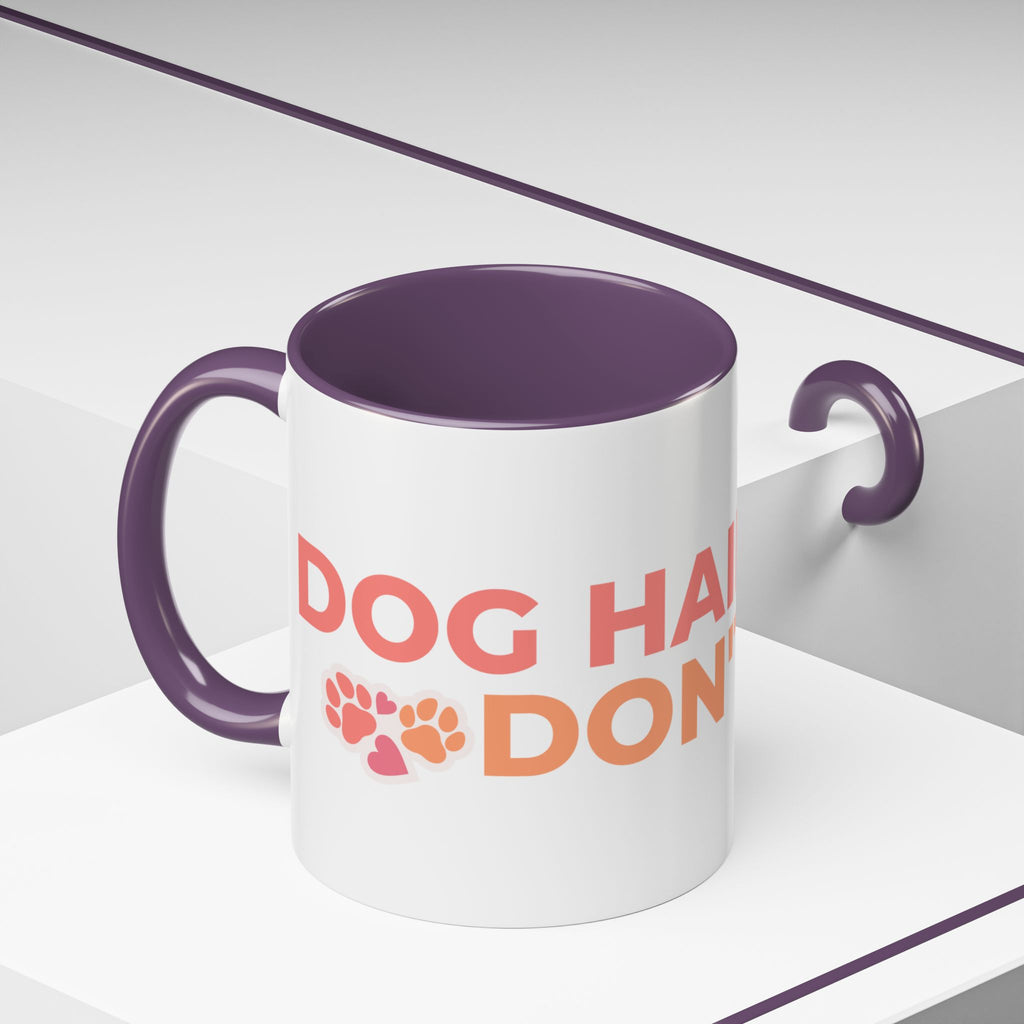 Accent Coffee Mug - "Growing Hair I Don't Care" Floral Script Coffee Mug