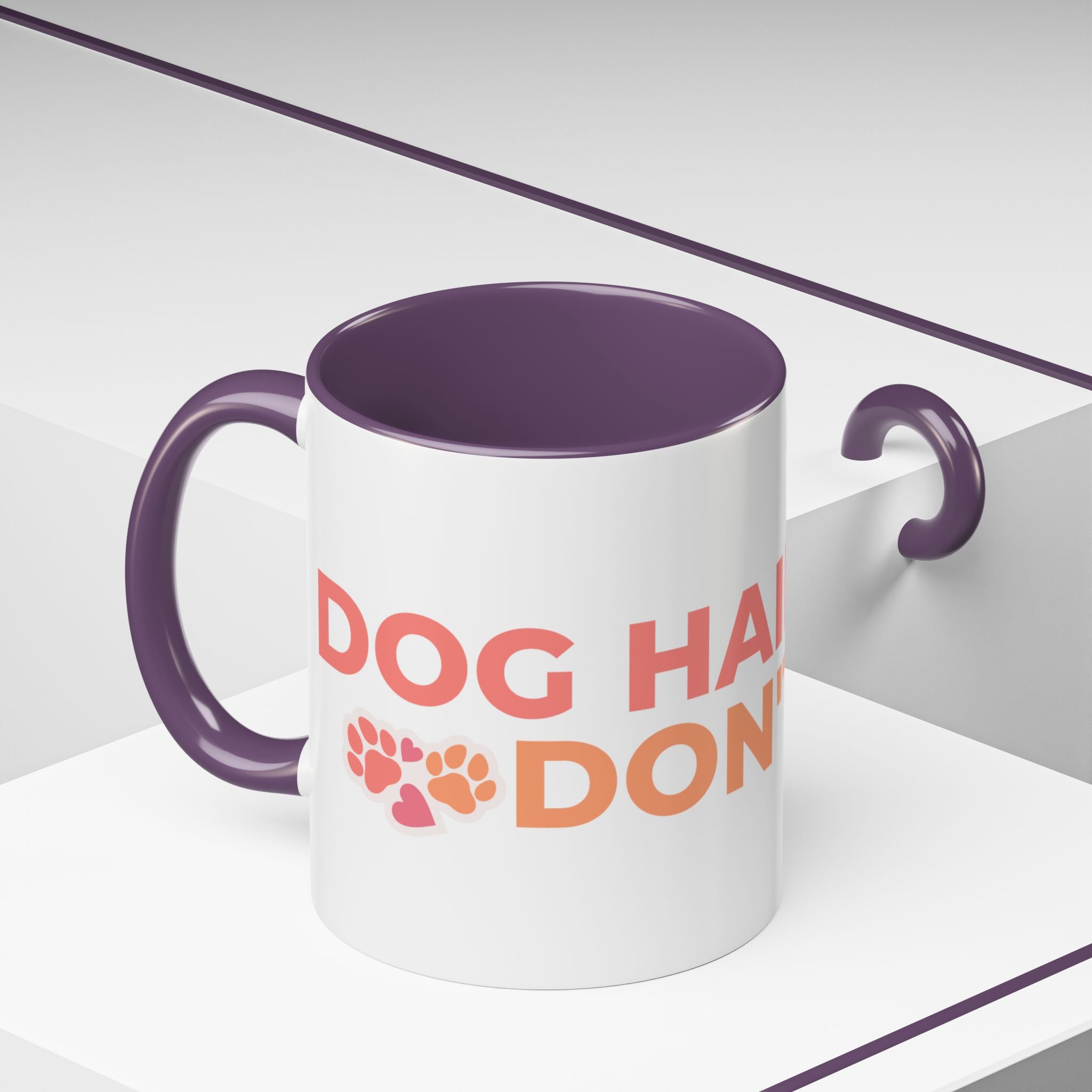 Accent Coffee Mug - "Growing Hair I Don't Care" Floral Script Coffee Mug