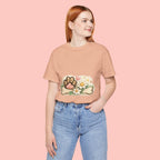 Dog Paw Floral T-Shirt — Cute Paw Print, Bone & Daisies Tee