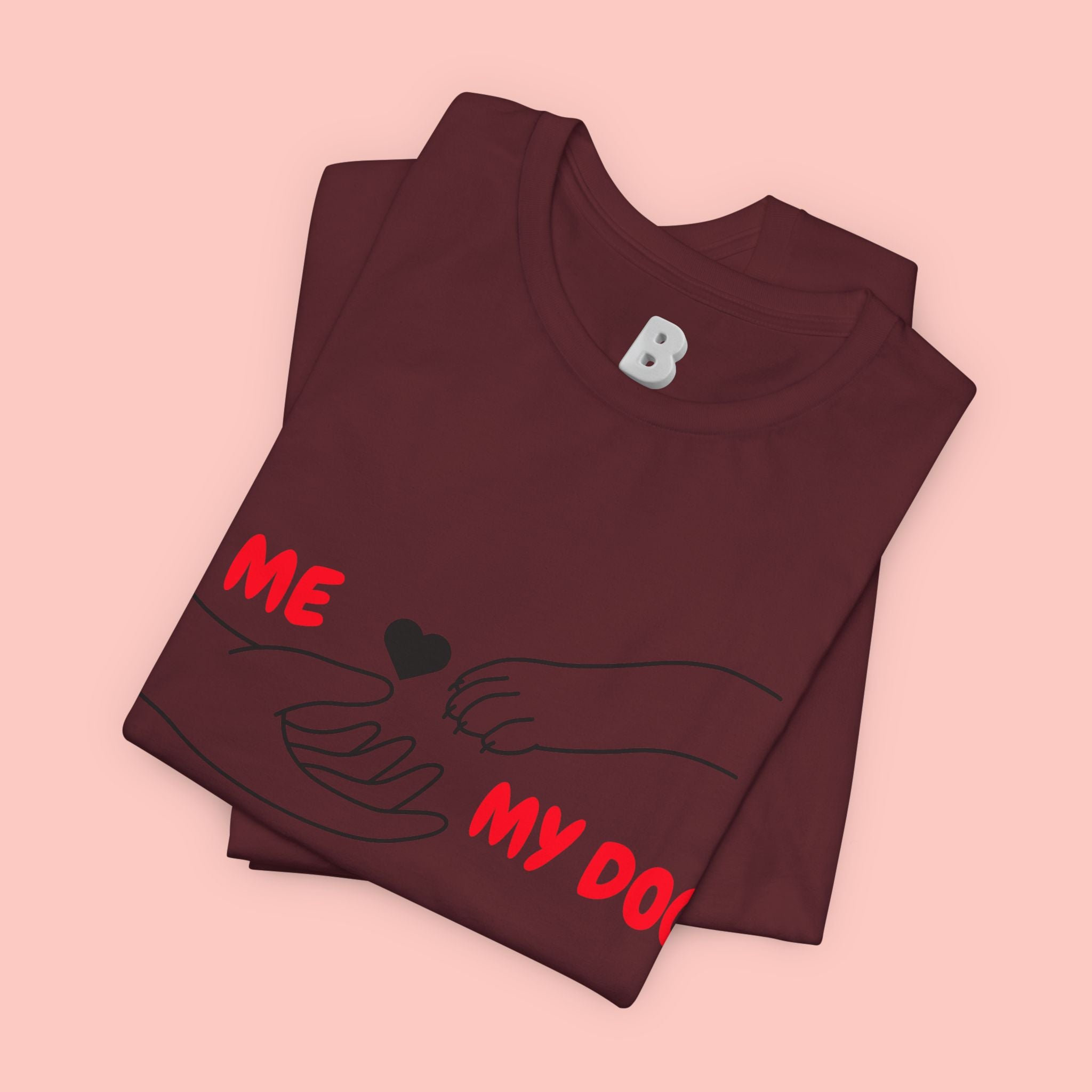 T-Shirt — "Me  My Dog" Minimalist Paw & Hand Illustration