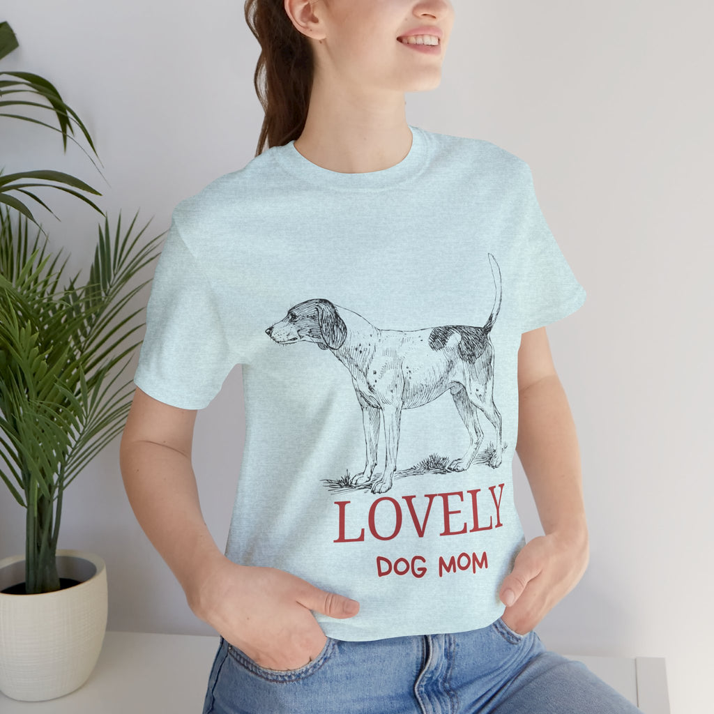 Lovely Dog Mom T-Shirt — Vintage Sketch Dog Graphic Tee