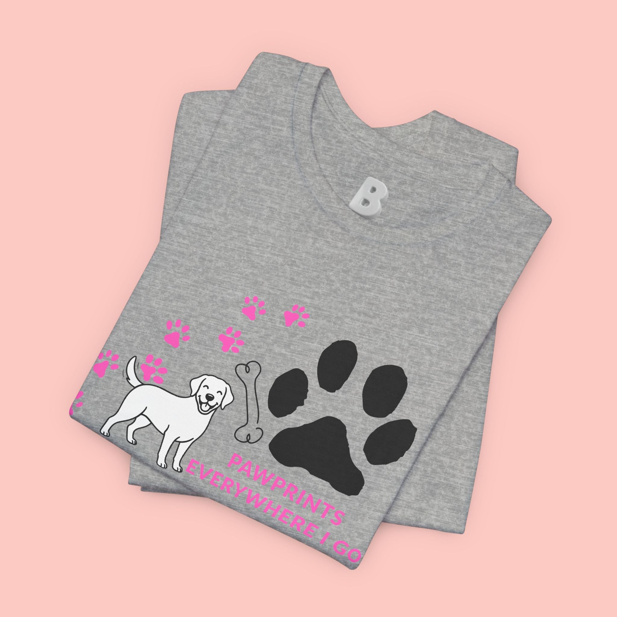 Dog Pawprint T-Shirt — "Pawprints Everywhere I Go" Cute Pet Lover Tee