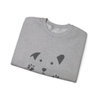 Dog Mama Crewneck Sweatshirt – Cute Paw Print & Puppy Graphic