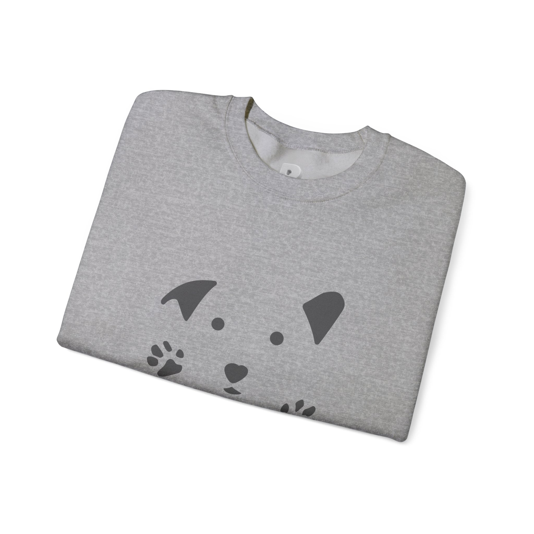 Dog Mama Crewneck Sweatshirt – Cute Paw Print & Puppy Graphic