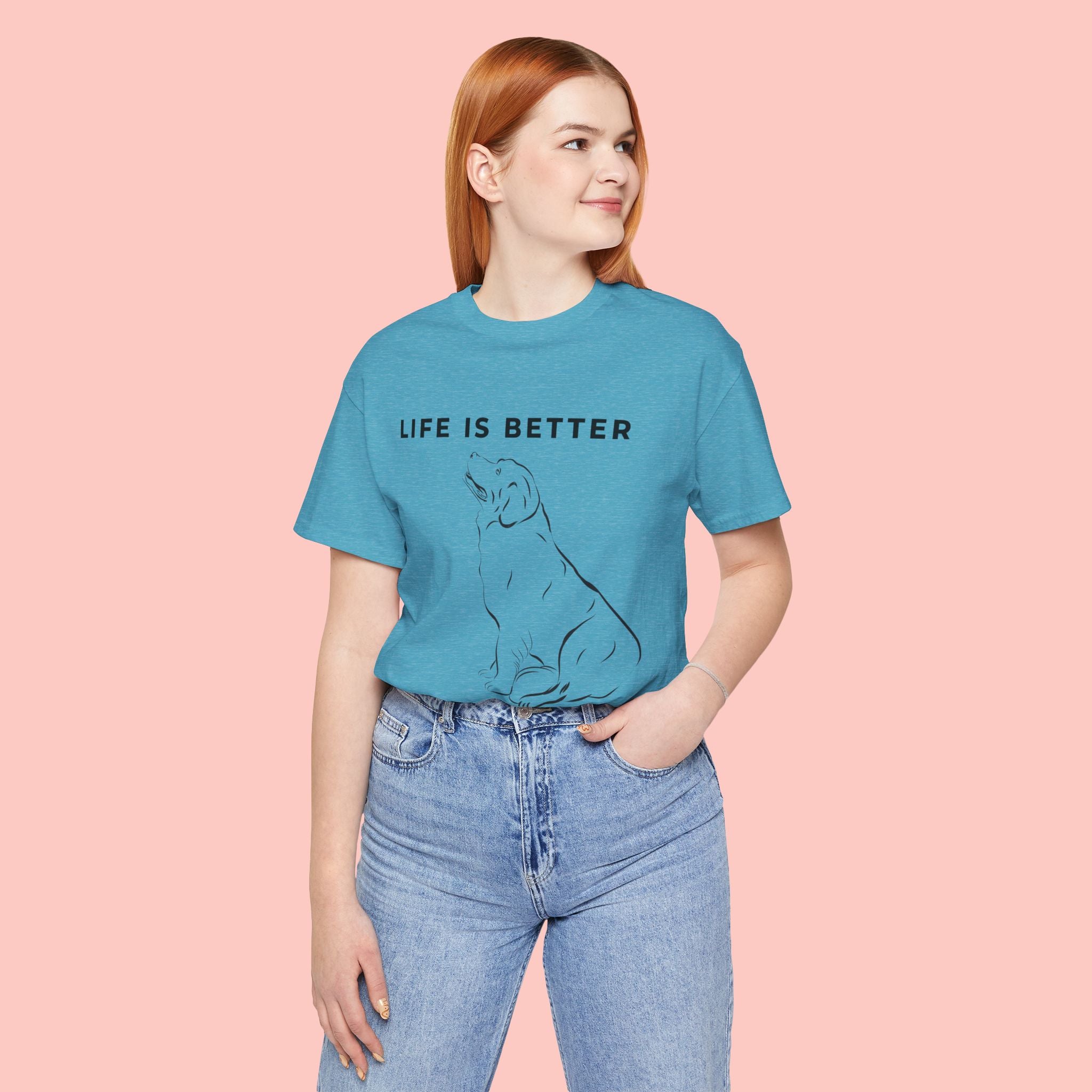 Dog Lover T-Shirt – “Life Is Better With My Dog” Graphic Tee