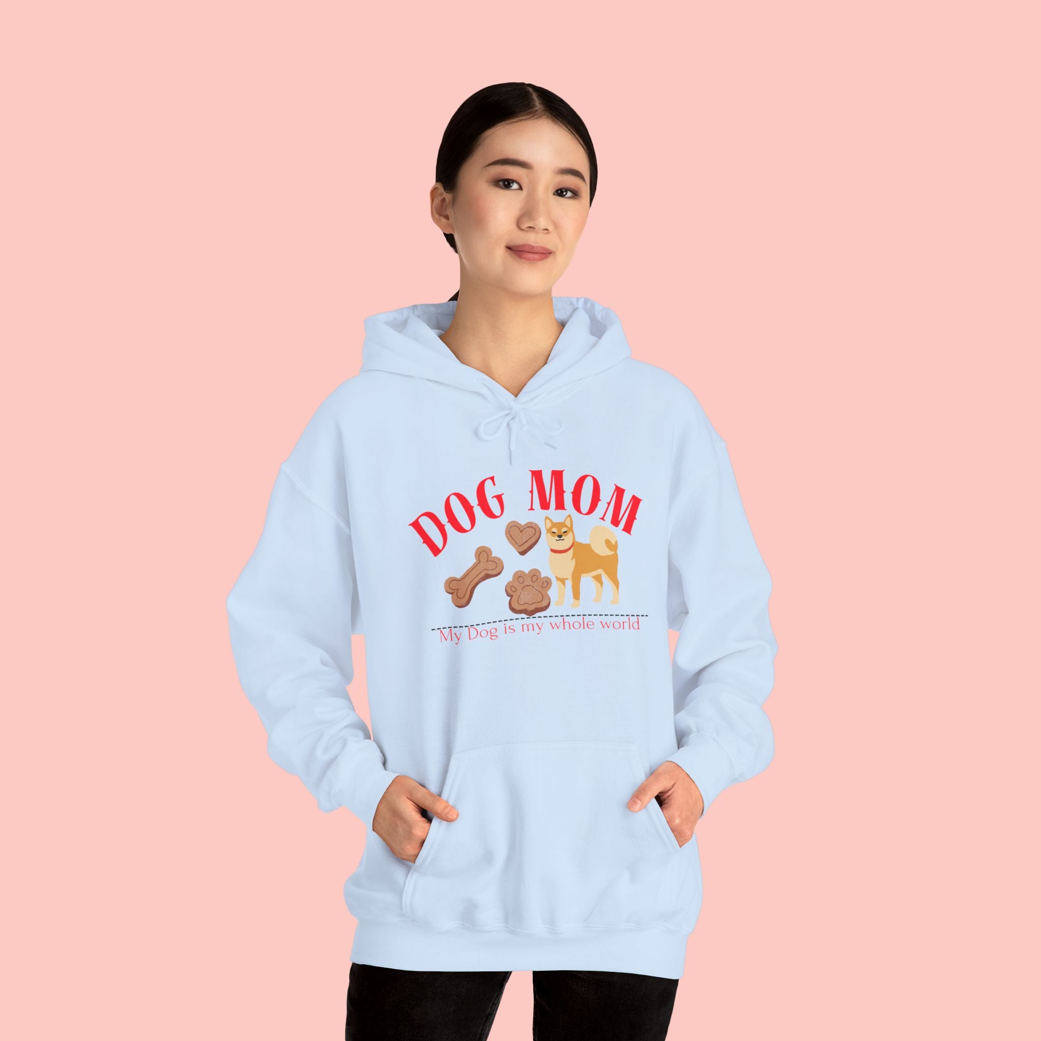 Dog Mom Hoodie – Cute Dog Paw & Bone Graphic Sweatshirt