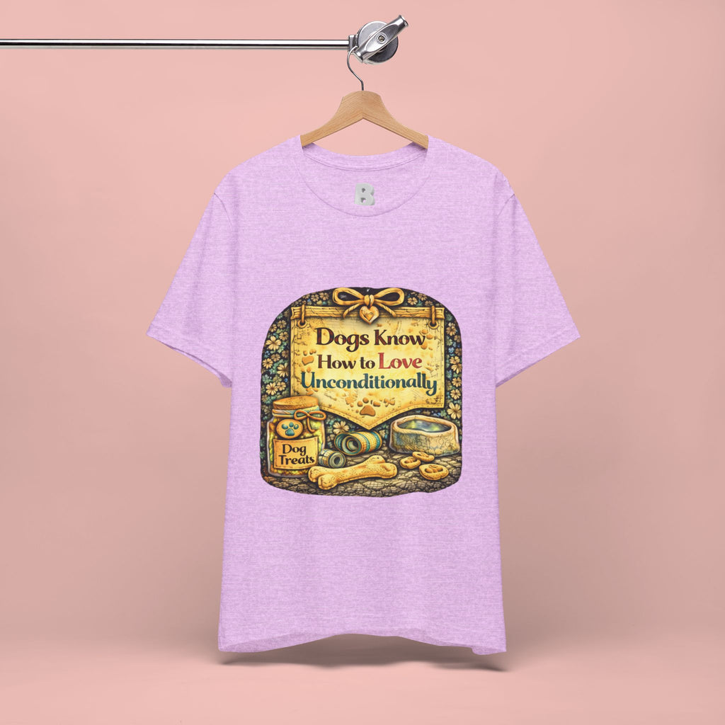 Dog Lovers T‑Shirt – "Dogs Know How to Love Unconditionally" Vintage Design