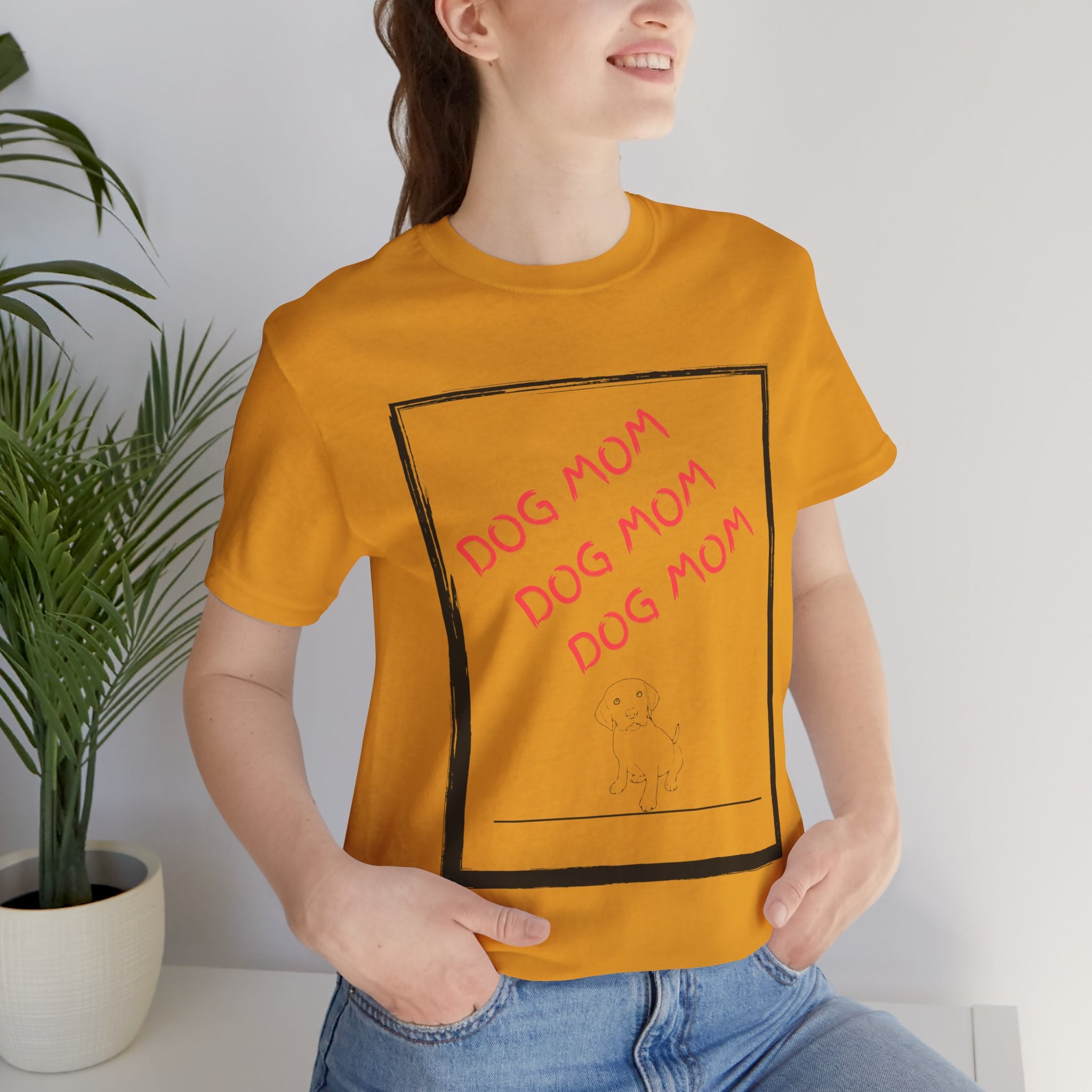 Dog Mom Graphic Tee — 'Dog Mom Dog Mom Dog Mom' Casual Pet Lover T-Shirt