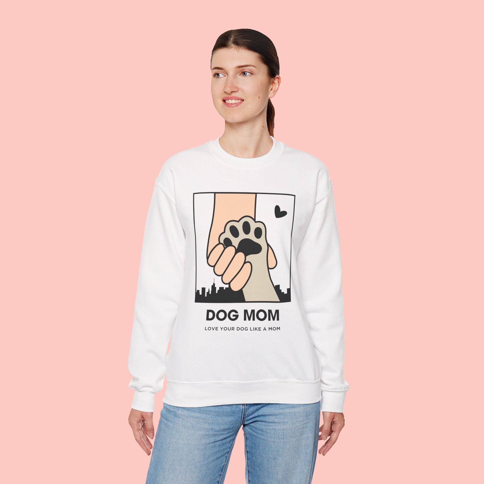 Dog Mom Crewneck Sweatshirt – Paw Hold Design