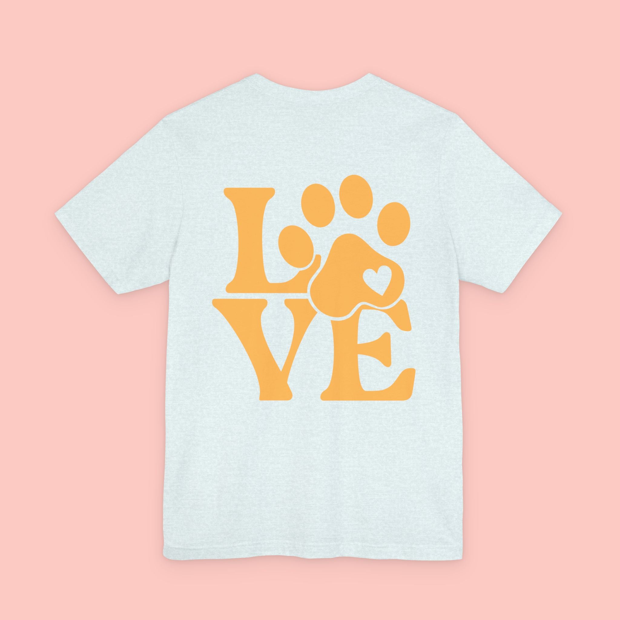 Love Paw Graphic Tee — Pet Lover T‑Shirt (LOVE with Paw Print)