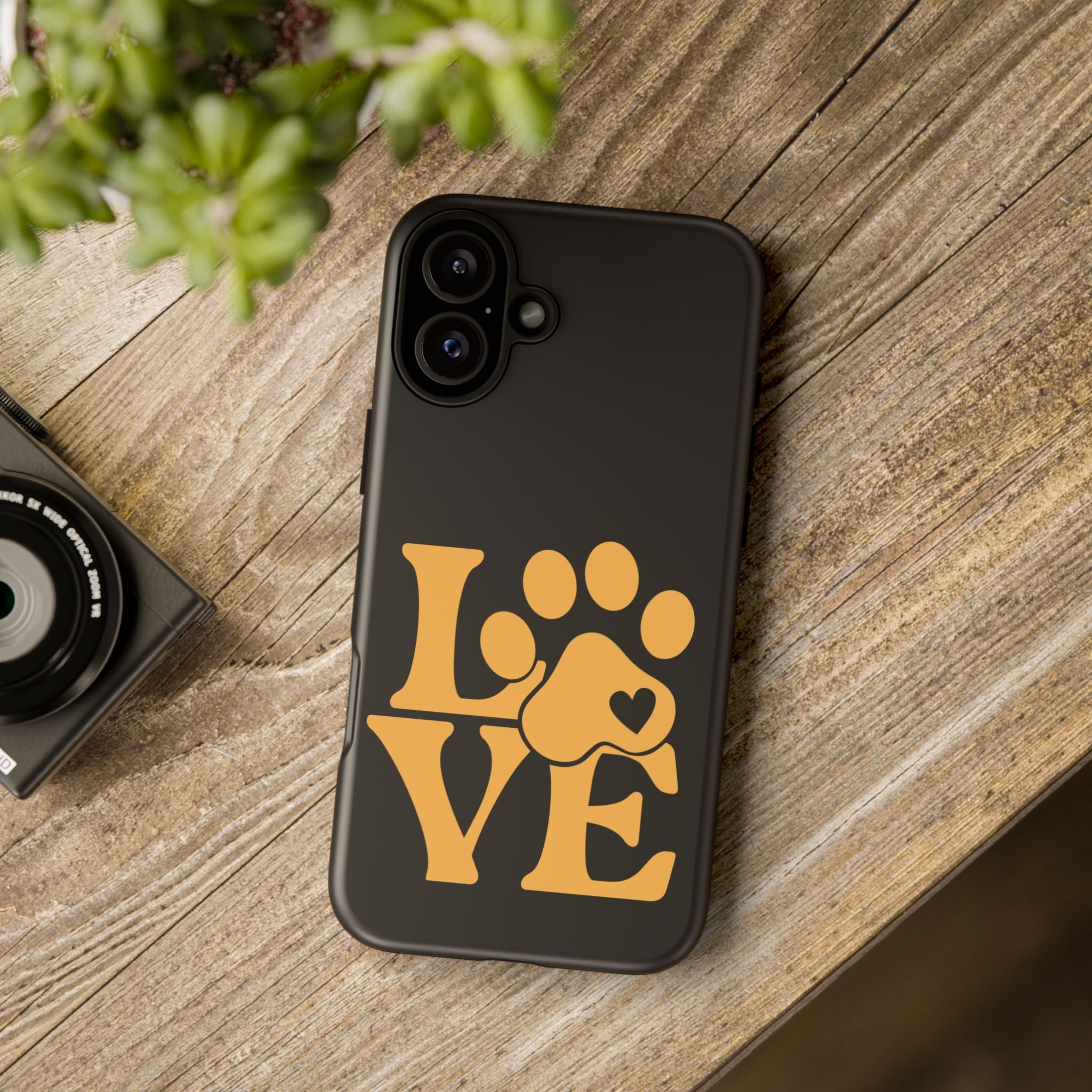 Phone Case — LOVE Paw Print Design (Pet Lover Protective Case)