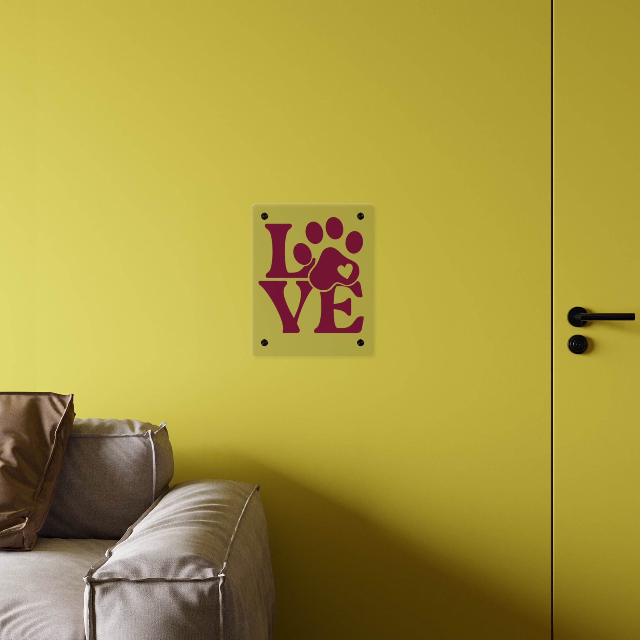 Acrylic Wall Art — "Life Is Better With Dogs" Decorative Plaque