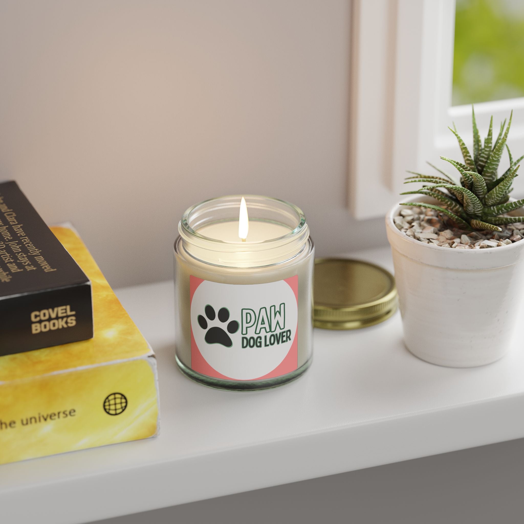 Dog Lover Paw Scented Candle — Coconut Apricot Wax (4oz & 9oz)