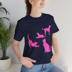 Paws Over People Tee — Pink Cats & Dogs Graphic T-Shirt