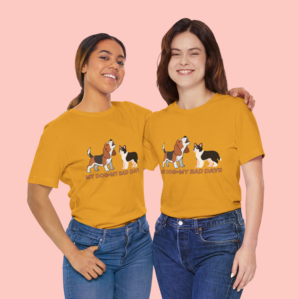 My Dog > My Bad Days T‑Shirt — Cute Beagle & Corgi Graphic Tee for Dog Lovers