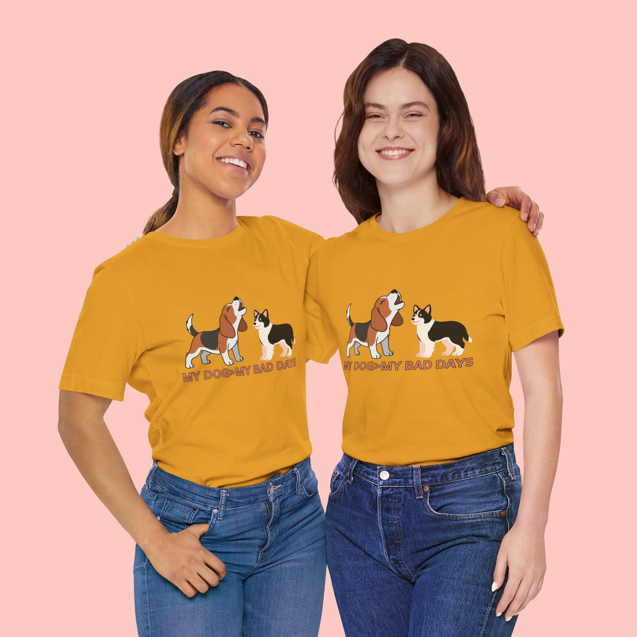 My Dog > My Bad Days T‑Shirt — Cute Beagle & Corgi Graphic Tee for Dog Lovers